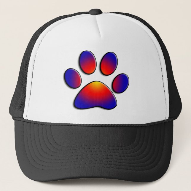 COLORFUL PAW TRUCKER HAT (Front)