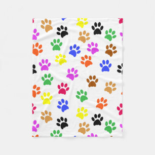 Colorful Paws Fleece Blanket