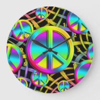 Colorful Peace - clock face numbers