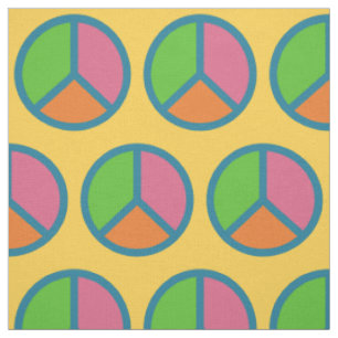 Colorful Peace Sign custom fabric