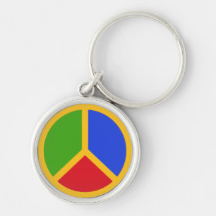Colorful Peace Sign key chains