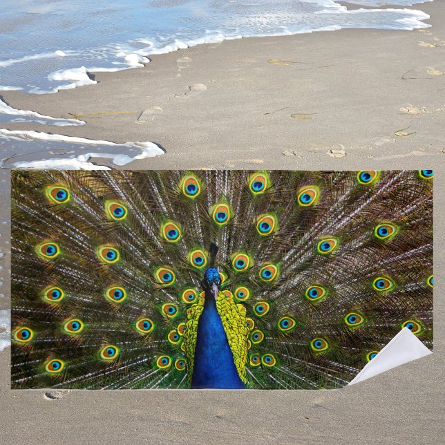 Colorful peacock beach towel (Creator Uploaded)