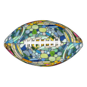 Colorful Pebbles Mosaic Art Football