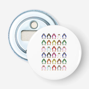 Colorful Penguin Pattern Cute Kawaii Fun Bottle Opener