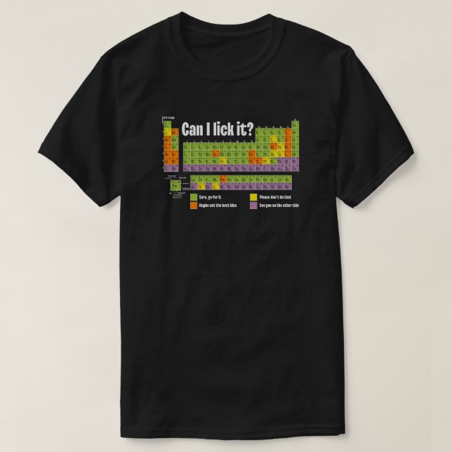 Colorful Periodic Table of Elements | Chemistry |  T-Shirt (Design Front)