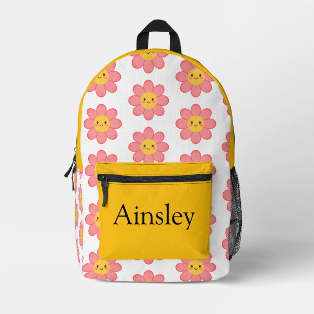Colorful personalized backpack, kids cute printed backpack (Front)