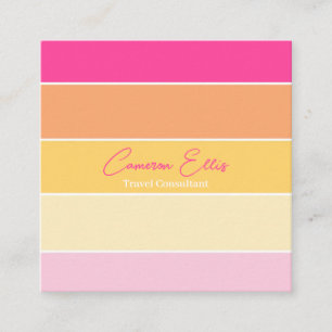 Colorful Personalized Colorblock Business Card