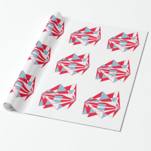 Colorful perspective wrapping paper