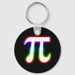 Colorful Pi Number   Math Key Ring