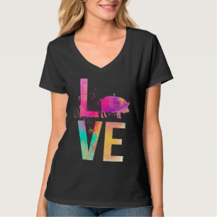 Colorful Pig Mom  Pig T-Shirt