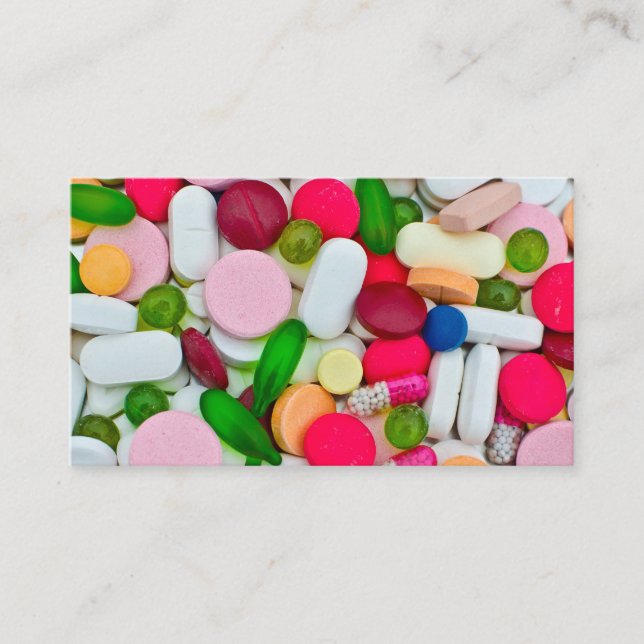 Colorful Pills Business Card (Front)