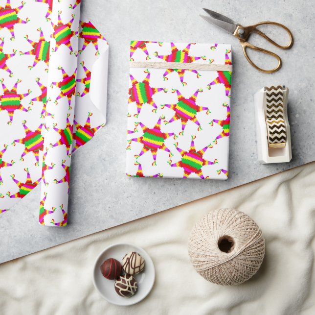 Colorful Piñata Wrapping Paper for Las Posadas (Crafts)
