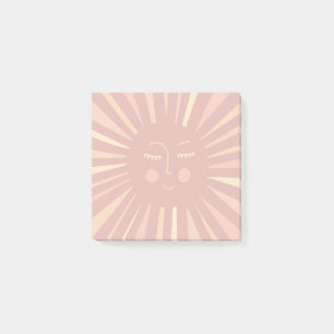 Colorful Pink Sunshine Modern Sun Cute  Post-it Notes