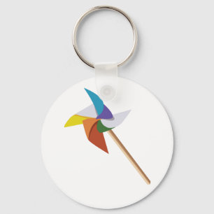Colorful Pinwheel Key Ring