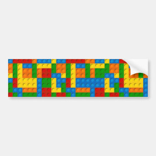 colorful plastic blocks bumper sticker