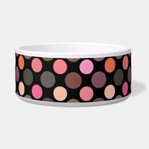 colorful polka dots on black