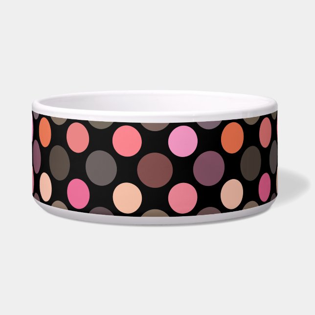 colorful polka dots on black (Front)