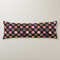 colorful polka dots on black