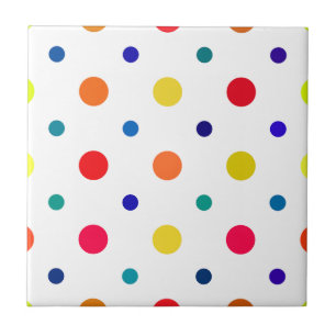 Colorful polka dots tile