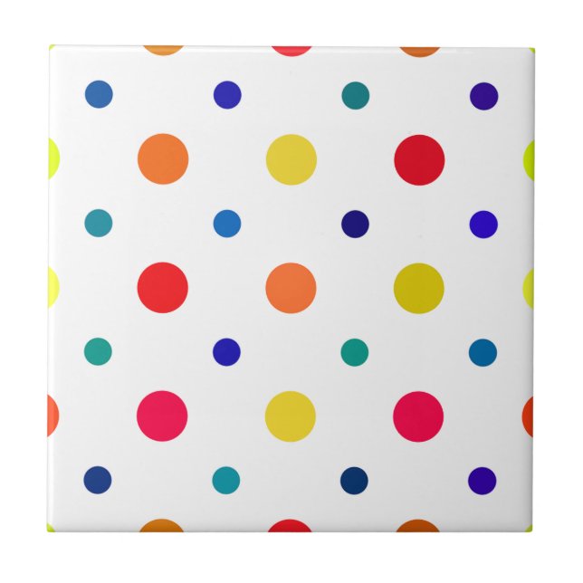 Colorful polka dots tile (Front)
