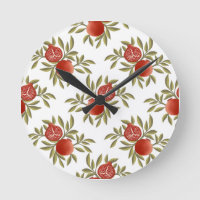 Colorful Pomegranate Pattern Wall Clock |
