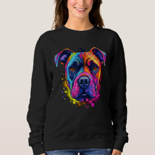 Colorful Pop Staffordshire Bull Terrier Staffy Sweatshirt