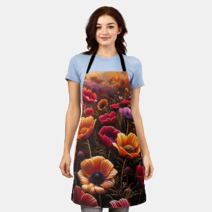 Colorful Poppies Apron