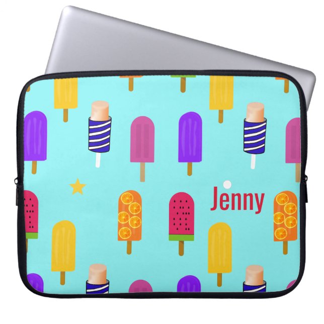 Colorful Popsicle Laptop Sleeve (Front)