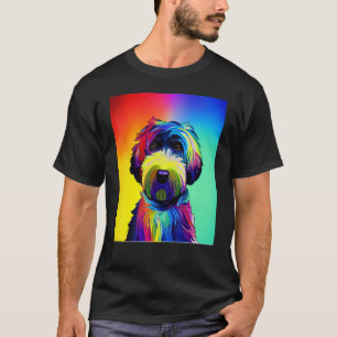 Colorful Portuguese Water Dog Pet Artwork For Owne T-Shirt