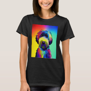 Colorful Portuguese Water Dog Pet Artwork For Owne T-Shirt