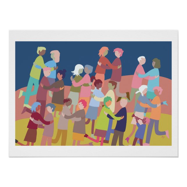 Colorful poster with dancing people (Front)
