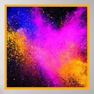 Colorful Powder Eruption Poster