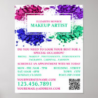 Colorful Powder, Makeup Artist Advertising