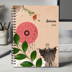 Colorful Pretty Floral Vintage Collage Monthly Planner
