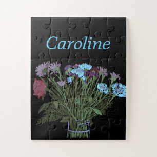 Colorful Pretty Spring Flower Bouquet For Her Jigsaw Puzzle