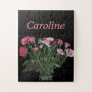 Colorful Pretty Spring Flower Bouquet For Her Jigsaw Puzzle