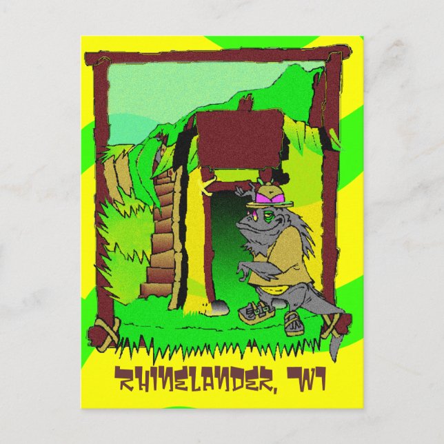 COLORFUL PROMO TRAVEL Hodag Country POSTCARD (Front)