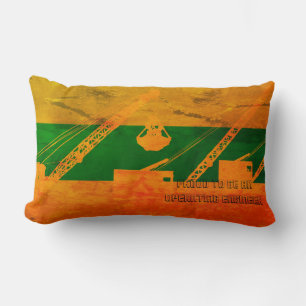 COLORFUL PROUD TO BE OPERATING ENGINEER CRANE LUMBAR CUSHION
