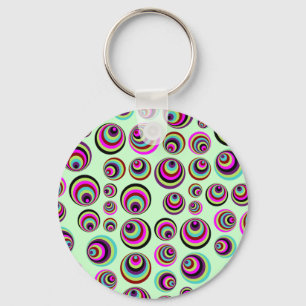 Colorful Psych Spots + your background & idea Key Ring