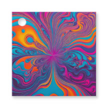 Colorful Psychedelia Airbrush Art Gift Tags