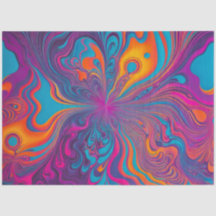 Colorful Psychedelia Airbrush Art Tissue Paper
