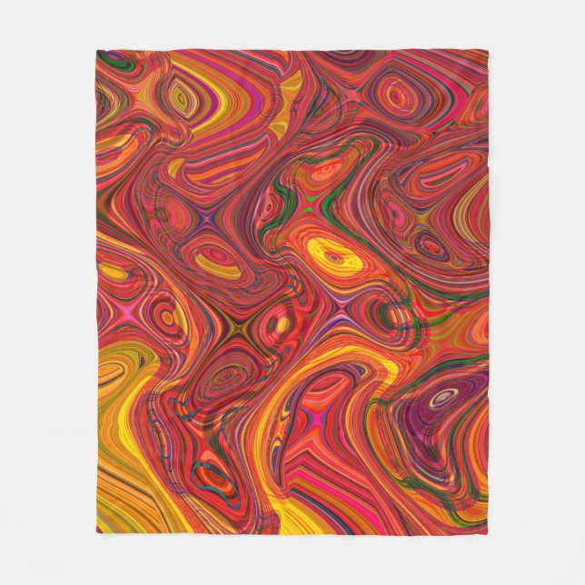 Colorful psychedelic background made of interweavi fleece blanket (Front)