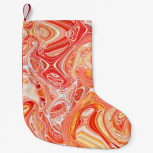 Colorful psychedelic background made of interweavi small christmas stocking