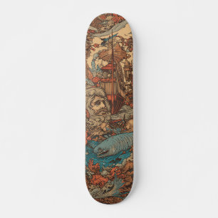 Colorful psychedelic Captain Nemo Skateboard