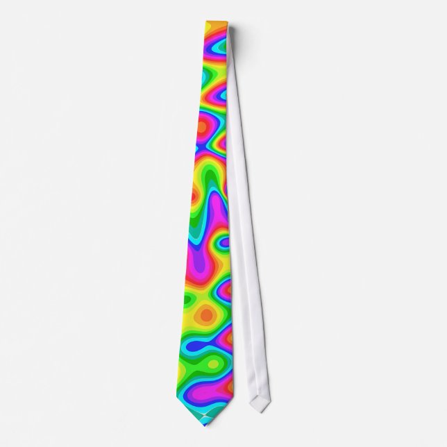 Colorful Psychedelic Neck Tie (Front)