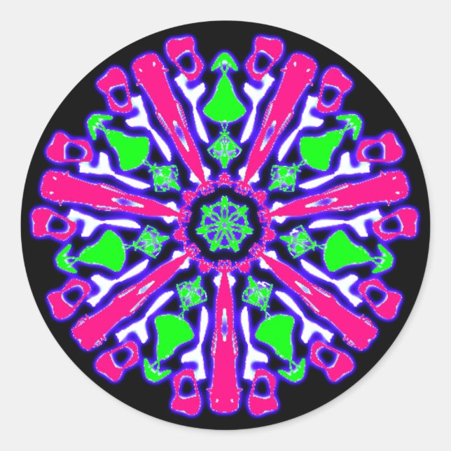 Colorful Psychedelic Sticker #4 (Front)