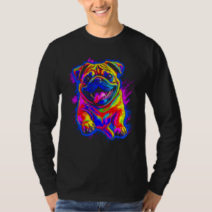 Colorful Pug Dog T-Shirt