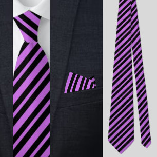 Colorful Purple Stripes Pattern          Tie