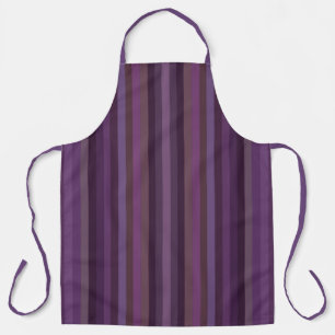 Colorful Purple Tone Colors Of The Year Stripes  Apron