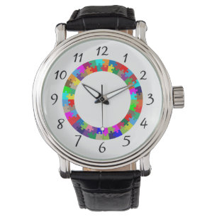Colorful puzzle design watch